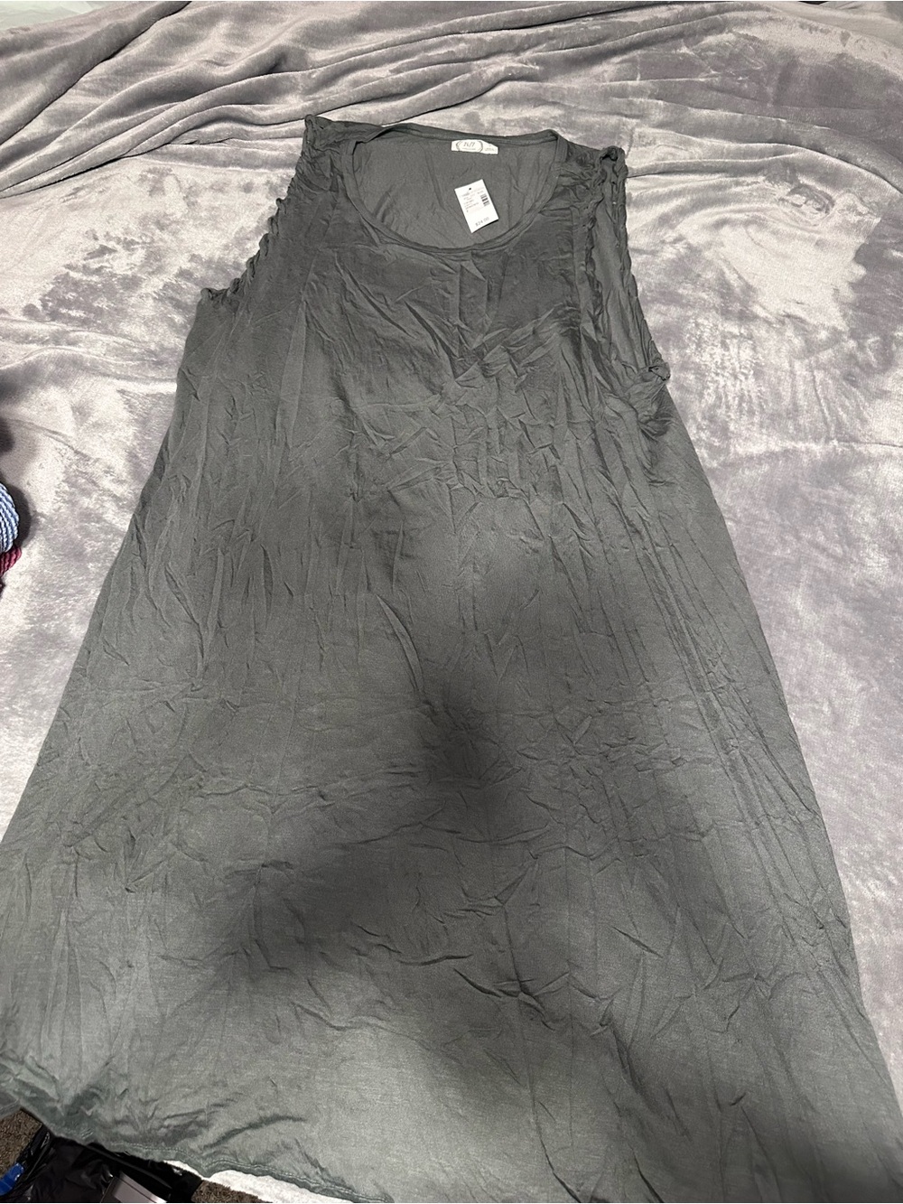 Maurices Black Sleeveless A-Line Dress green/grey